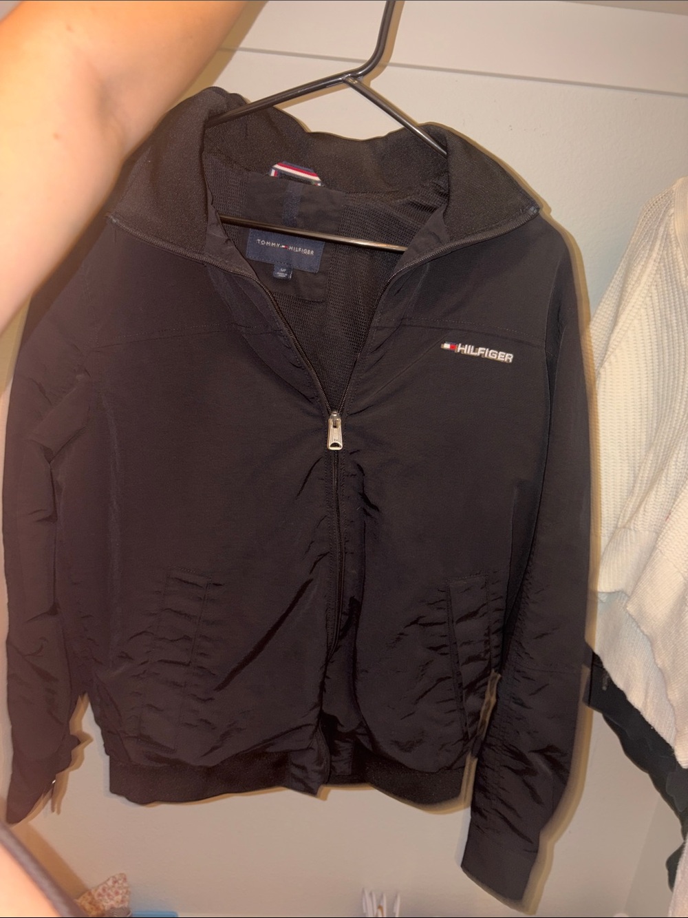 Tommy Hilfiger Black Bomber Jacket with Logo